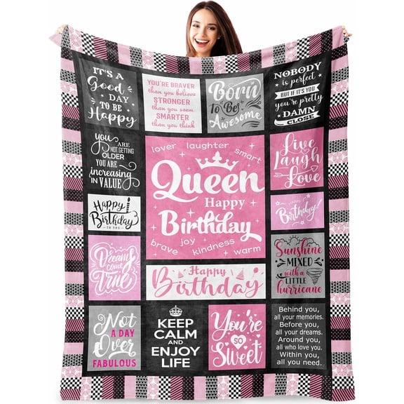 Birthday Gifts for Women, Birthday Gifts for Best Friend Woman, Women Birthday Gift Ideas, Happy Birthday Gifts for Women, Gifts for Women Who Have Everything Throw Blanket 60"x50"