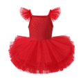 thumbnail image 4 of Byoo Toddler Girls Dance Tutu Dress Sequin Solid Color Sleeveless Ballet Puffy Tulle Dresses Breathable Mardi Gras Clothes for Children, 4 of 9