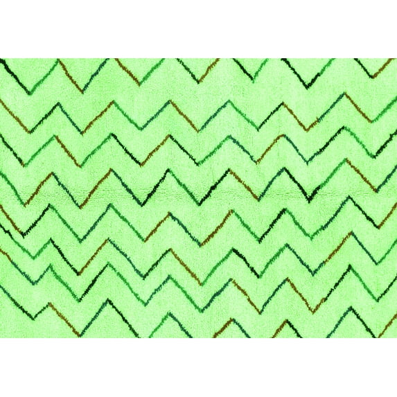 Ahgly Company Indoor Rectangle Solid Green Modern Area Rugs, 2' x 3'