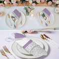 thumbnail image 2 of Purple Grey Cloth Napkins, Chic Garden Floral Stripe Aesthetic Flower Washable and Reusable Dinner Napkins Set of 8, Table Napkin for Kitchen Party Birthday Wedding Hotel Housewarming 20"x20", 2 of 8