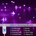 thumbnail image 5 of Morttic 20FT 200LEDs Firecrackers Cluster Garland Fairy Lights,8 Modes&Timer USB Powered Remote Control Waterproof for Home Bedroom Garden Christmas Decor ,Pink, 5 of 7