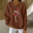 thumbnail image 2 of RXMEKW Chandail pour Femmes à Manches Longues à Col Rond, Blouse Décontractée en Polyester avec Imprimé de Noël pour Fêtes des Fêtes et Usage Quotidien, 2 of 3