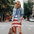 thumbnail image 4 of Balery USA Colors Stripes1 Vestidos de verano para mujer con estampado: vestido holgado sin mangas, vestido playero informal y cómodo para días calurosos., 4 of 7