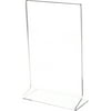 Plymor Clear Acrylic Sign Display / Literature Holder (Side-Load), 6" W x 9" H (3 Pack)