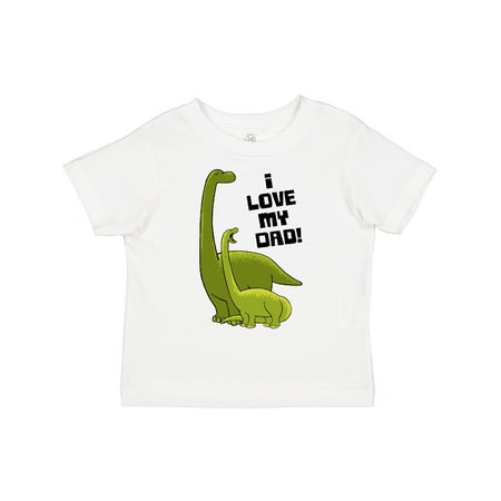 

Inktastic I Love My Dad with Baby and Daddy Brontosauruses Gift Toddler Boy or Toddler Girl T-Shirt