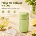 thumbnail image 4 of Safeglitz Click to Release 304 Stainless Steel Ice Cup, Insulated Iced Coffee Cup with Lid, Reusable Portable Ice Making Tumbler for Outdoor Fitness Camping Home Daily Use, 4 of 9