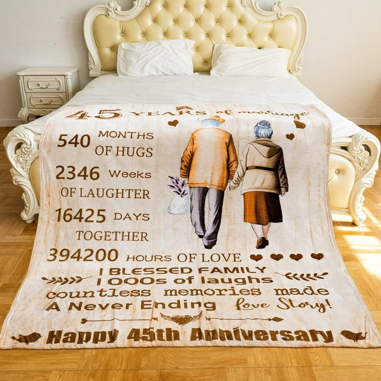1st Anniversary Romantic Gifts for Him Her, 1 Year Anniversary Valentines  Gifts for Boyfriend Girlfriend, One Year Paper Anniversary Blanket Gifts