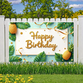 thumbnail image 6 of Colorful Pineapple Happy Birthday Banner Tropical Leaf Decoration Event Background for Birthday Party Summer Celebration Photo Shoot, 6 of 7