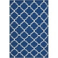 thumbnail image 1 of Safavieh Dhurries 8' X 10' Hand Woven Flat Weave Wool Rug in Dark Blue, 1 of 5
