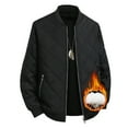 thumbnail image 2 of FYEGRE Men's Winter Casual Baseball Jacket Warm Lined Outerwear Coat For Cold Weather Comfort And Stylish Daily Wear Black XXXL, 2 of 6