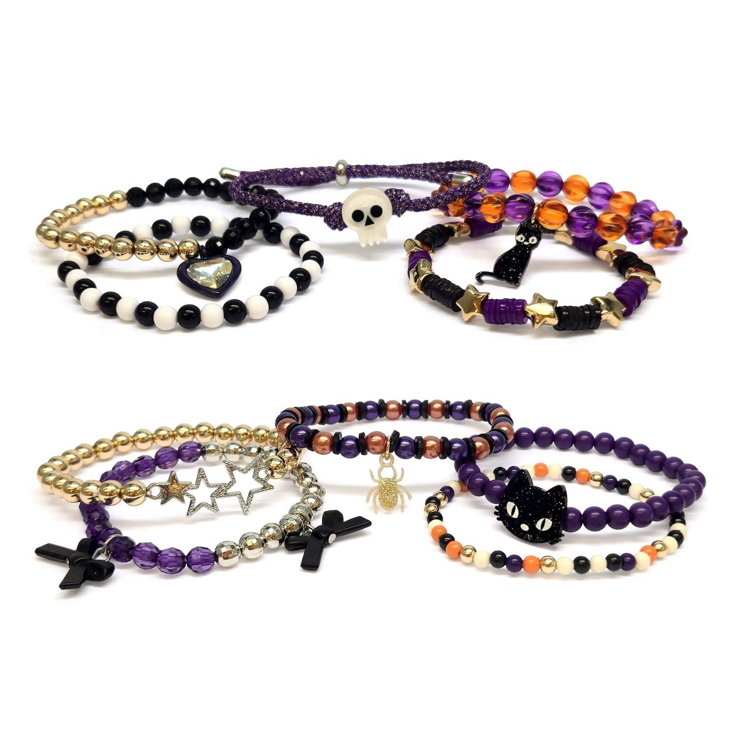 Friendship Bracelets Costume Accessory Set for Children, Purple and Black, 10 Pieces, Halloween by Way To Celebrate