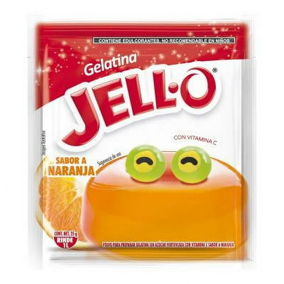 Polvo para preparar gelatina Jello sabor naranja 25 g