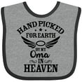 thumbnail image 3 of Inktastic Handpicked for Earth By My Oma in Heaven with Angel Wings Boys or Girls Baby Bib, 3 of 4