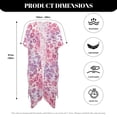 thumbnail image 6 of Xoenoiee Pink Leopard Print Bathing Suit Cover Up for Women Chiffon Beach Coverup Sheer Summer Kimono Cardigan Swimsuit for Hawaiian Beach, 6 of 7