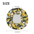 thumbnail image 3 of Yellow Green Camouflage Shower Cap, Reusable Bath Hair Hat for all Hair Lengths Hair Cover with Elastic Band Double Waterproof Layers Bathing Hat, 3 of 5