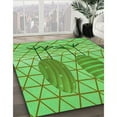 thumbnail image 2 of Ahgly Company Indoor Round Patterned Dark Lime Green Area Rugs, 5' Round, 2 of 6