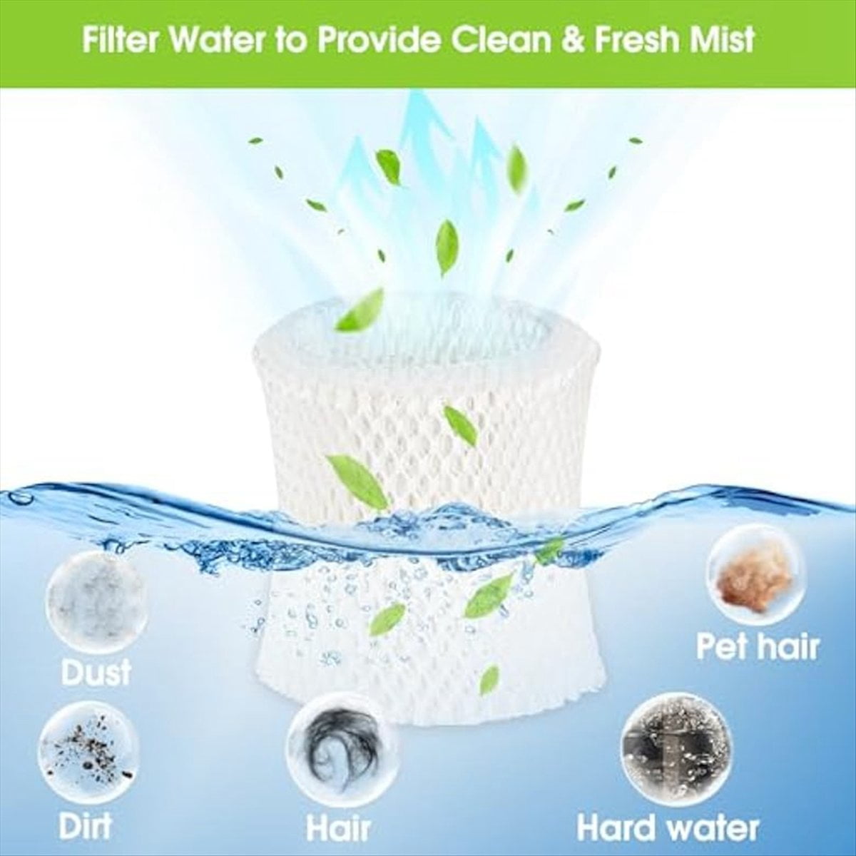 Humidifier Replacement Filter for Canopy Bedside and Nursery,6Pack Humidifier Wicking Replacement Filters