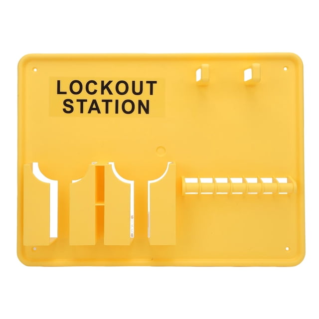 M Buder Estación de Bloqueo y Etiquetado LOTO Montaje en Pared Kit de Seguridad Industrial para Gestión Visual de Prevención de Riesgos de Mantenimiento (38.5 x 29 cm / 15.2 x 11.4 inches)