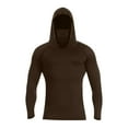 thumbnail image 4 of Mens Compression Thermal Shirts Hoodie with Mask Long Sleeve Winter Sports Base Layer Top Active Running Sun Shirt, 4 of 8
