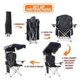 thumbnail image 6 of CozyBox Portable Folding Camping Chairs with Canopy Shade, Beach Chair for Adults, Durable Weather Resistant 600D Cloth, Camping Chair with Canopy for Outdoors [Green], 6 of 7