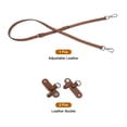 thumbnail image 3 of Leather Strap Kit, 95-115cm Crossbody Adjustable Leather Shoulder Strap Conversion Kit for Mini Pouch Handbags Purse Straps Crossbody, Brown, 3 of 8