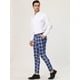 thumbnail image 4 of Lars Amadeus Pantalones de vestir clásicos a cuadros para hombre, ajustados, estilo chino Azul XXL Unique Bargains Pantalones, 4 of 6