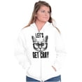 thumbnail image 4 of Cat with Glasses Let's Get Cray Funny Zip Hoodie Sweatshirt Women Brisco Brands S, 4 of 5