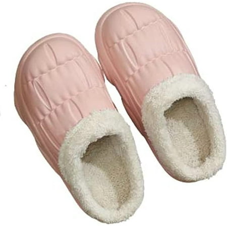 

DabuLiu Women Men Cozy Fluffy Fur Soft Waterproof House Shoes Dismountable Take Down Lining Slippers Outdoor Indoor