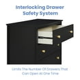thumbnail image 5 of Delta Children Casey 3 Drawer Dresser with Interlocking Drawers, Black Ebony/Natural, 5 of 11