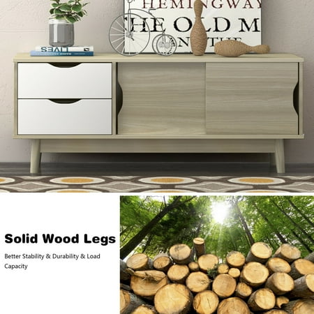 Gymax TV Stand for TV up to 60'' Media Console Table ...