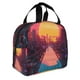 thumbnail image 2 of Disketp Neon Sunset Cyberpunk Cityscape Bolsa Térmica para Almuerzo para Hombre y Mujer, Ideal para Trabajo, Senderismo y Picnic, 2 of 8