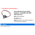 thumbnail image 2 of Power Steering Pressure Switch Connector - Compatible with 2000 - 2003 Ford Focus 2001 2002, 2 of 2