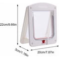thumbnail image 5 of Puerta para mascotas con entrada de pared, solapa para gatos con imán de 4 direcciones, puerta para mascotas para gatos y perros pequeños, puerta para gatos con túnel (blanco), 5 of 5