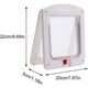 thumbnail image 5 of Puerta para mascotas con entrada de pared, solapa para gatos con imán de 4 direcciones, puerta para mascotas para gatos y perros pequeños, puerta para gatos con túnel (blanco), 5 of 5
