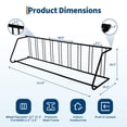 thumbnail image 2 of Heavy Duty Steel Bike Floor Rack – Powder-Coated Freestanding Stand with Weather-Resistant Finish, Tool-Free Assembly, Single or Double Side Storage – Ideal for Garage, Yard, or Events – Black or Gray, 2 of 7