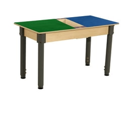 Time 2 Play Kids Wooden Activity Table Toddler Building Blocks Compatible Solid Wood Play Table with 22 Legs Walmart