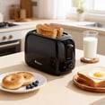 thumbnail image 6 of 2 Slice Toaster with Wide Slots 6 Level Browning Control,Removable Easy to Clean Crumb Tray,Auto Shut-off and Cancel Button Stainless Steel, Black, 6 of 12