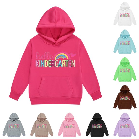 HCYSFG Girls Back To School Hoodies Third Grade Vibes Daisy Graphic Long Sleeve Sweatshirt Loose Casual Fall Winter Pullover Top