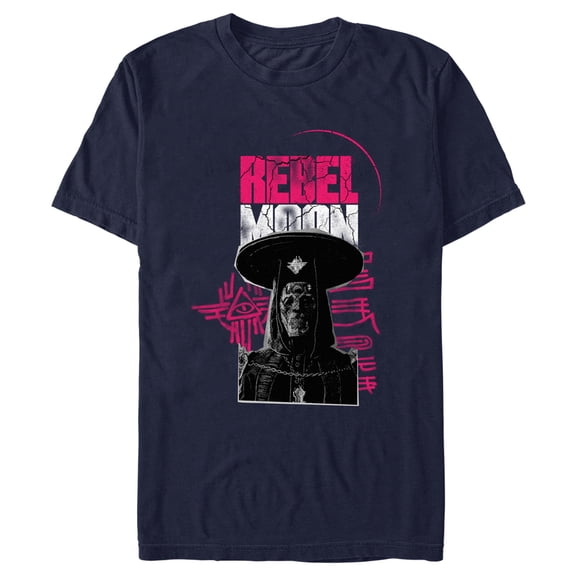 Men's Rebel Moon Imperium Priest Logo Graphic Tee Navy Blue Medium