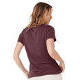 thumbnail image 4 of BELLA+CANVAS Women Heather CVC T-Shirt, Relaxed Fit Tee, Short Sleeve Crew Neck, Heather Maroon, S, 4 of 5