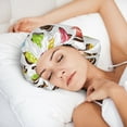 thumbnail image 5 of Colourful Ice Cream Print White Silk Bonnet for Sleeping Women Men, Adjustable Elastic Satin Bonnet Bonnet for Sleeping, Soft Similar Silk Curly Cuteness Hair Bonnet for Sleeping, 5 of 7