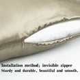 thumbnail image 4 of Lorviah 100% Mulberry Silk Pillowcase for Skin and Hair, King Size 20"x36", 1 Pack, Taupe, 4 of 5