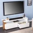 thumbnail image 2 of SEI Furniture Harliston Media Stand with Storage in White/Brown Finish, 2 of 5