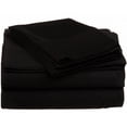 thumbnail image 1 of 530 Thread Count Egyptian Cotton Split King Sheet Set Solid  Black, 1 of 1