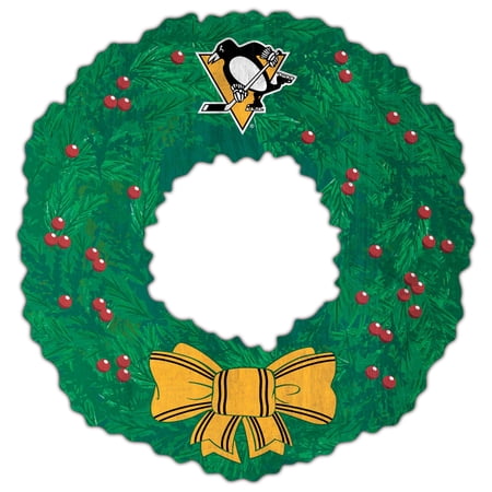 Pittsburgh Penguins 16 Team Wreath Sign