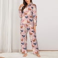 thumbnail image 2 of Fotbe Funny Chicken Pattern Long Sleeve Pajama Set for Women,Sleepwear Set,2-piece Loungewear Set,Soft PJs Comfy Nightwear with Pockets -Medium, 2 of 7