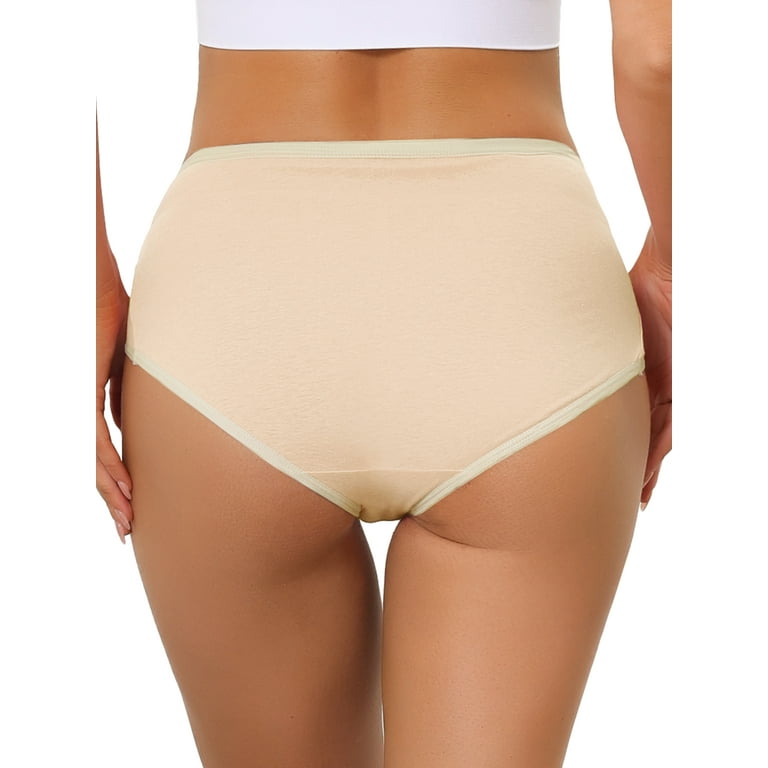 Unique Bargains Women's Hi-Cut High Waist Tummy Control Stretch Comfort  Panties 