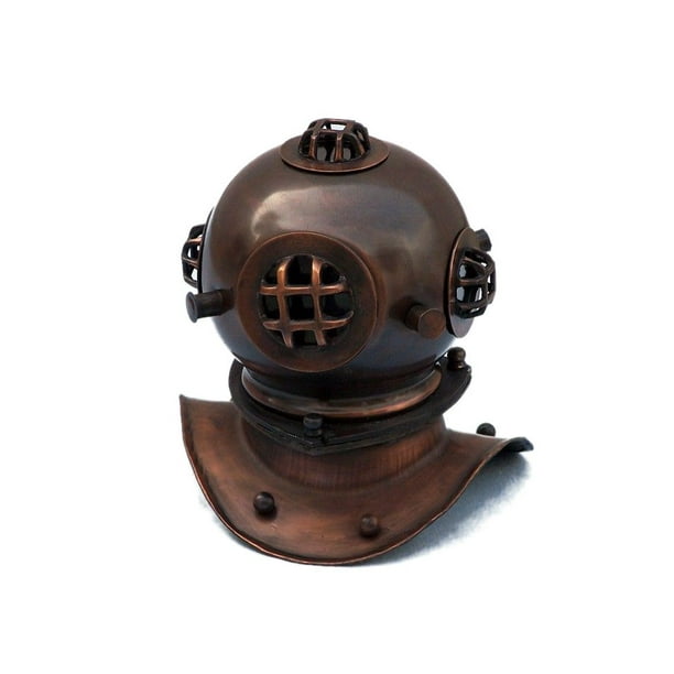 Antique Copper Divers Helmet 8" Nautical Decoration Marine Diving