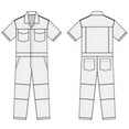 thumbnail image 6 of ACTIVE UNIFORMS Coveralls Workwear Men Short Sleeve Coveralls (Khaki, 3X-Large Tall), 6 of 7