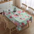 thumbnail image 2 of Pioneer Flower Floral Print Pattern Rectangle Tablecloth 60"x84", Waterproof Polyester Table Cloth, Wipeable Spillproof for Dining Camping Indoor Outdoor, 2 of 5